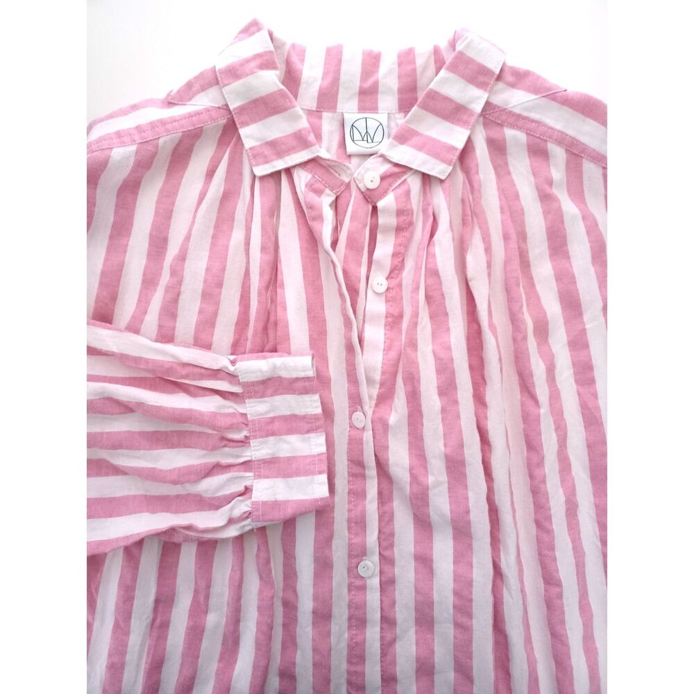 Laneway the Label Top XL Linen Boxy Maximalist‎ Beach Dopamine Preppy Resort